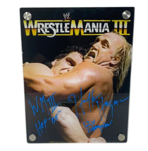 Hogan's Beach Shop Official Wrestlemania 3 WWE Autographed Plaque 4 Hogan's Beach Shop Official Wrestlemania 3 WWE Autographed Plaque