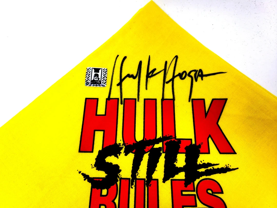 Hogan's Beach Shop AUTOGRAPHED APPAREL Hulk Hogan Signed Hulk Still Rules Bandana Hogan's Beach Shop AUTOGRAPHED APPAREL Hulk Hogan Signed Hulk Still Rules Bandana