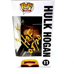 Hogan's Beach Shop AUTOGRAPHED TOYS & FIGURES Hulk Hogan Signed Funko Pop! WWE Action Figure Hulkamania! YELLOW