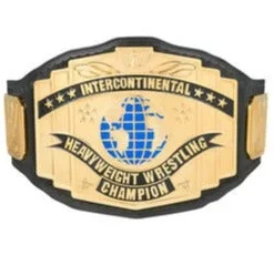 Hogan's Beach Shop AUTOGRAPHED TITLE BELTS WWE Black Intercontinental Championship Replica Title Belt