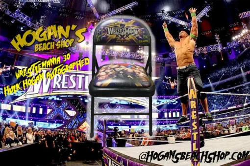 Hogan's Beach Shop AUTOGRAPHED MEDIA Wrestlemania 30 Hulk Hogan Signed Seat 3 Hogan's Beach Shop AUTOGRAPHED MEDIA Wrestlemania 30 Hulk Hogan Signed Seat
