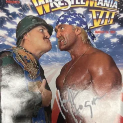 Hogan's Beach Shop Hulk Hogan Signed WWF Wrestlemania VII Program