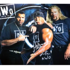 Hogan's Beach Shop Hulk Hogan Signed NWO Group Poster