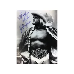 Hogan's Beach Shop Hulk Hogan Signed Thunderlips Black And White Photo AUTOGRAPHED PHOTOS
