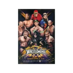 Hogan's Beach Shop Hulk Hogan Signed Wrestlemania 30 Original Poster
