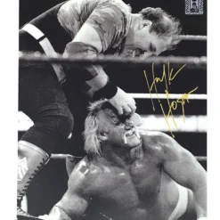 Hogan's Beach Shop Hulk Hogan Signed Sgt. Slaughter And Hogan Photo AUTOGRAPHED PHOTOS