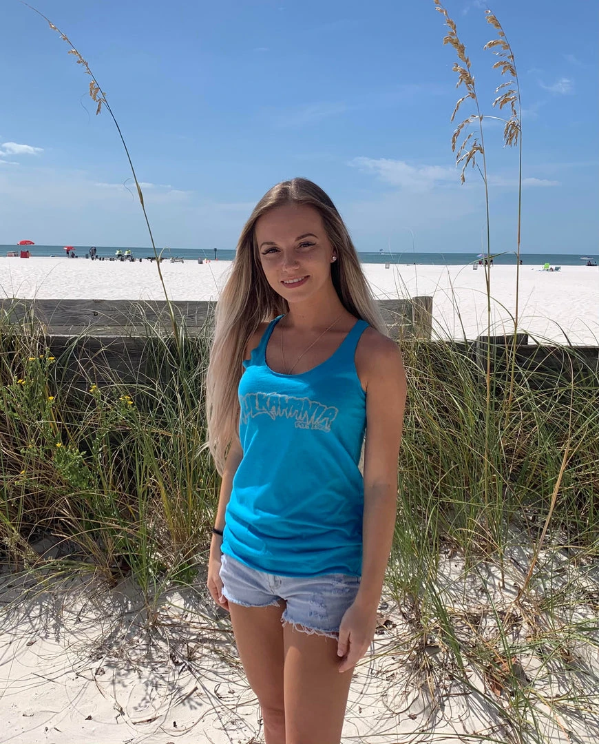 Hogan's Beach Shop Womens Blue Hulkamania TankTop Hogan's Beach Shop Womens Blue Hulkamania TankTop