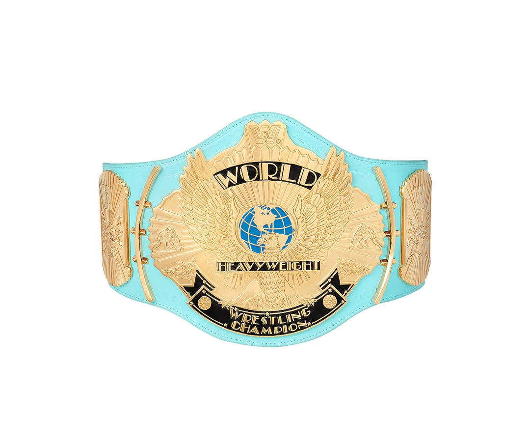 Hogan's Beach Shop BELTS Turquiose Replica Winged Eagle WWE Championship Title Belt 1 Hogan's Beach Shop BELTS Turquiose Replica Winged Eagle WWE Championship Title Belt