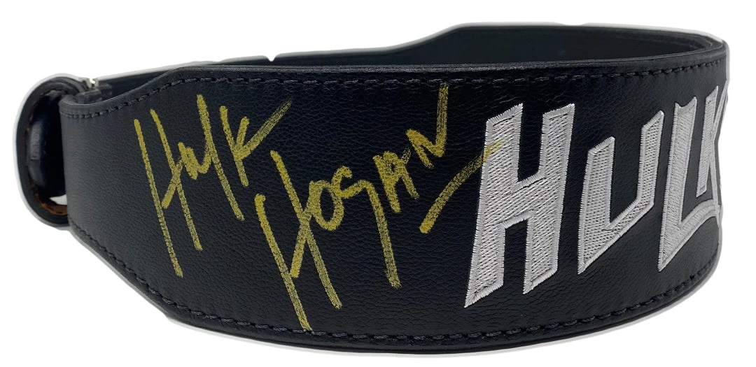 Hogan's Beach Shop Hulkster Signed Weight Belt Black W/Coa 2 Hogan's Beach Shop Hulkster Signed Weight Belt Black W/Coa