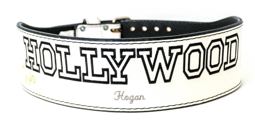 Hogan's Beach Shop Hulk Hogan Signed Hollywood Hogan White Weight Belt Hogan's Beach Shop Hulk Hogan Signed Hollywood Hogan White Weight Belt
