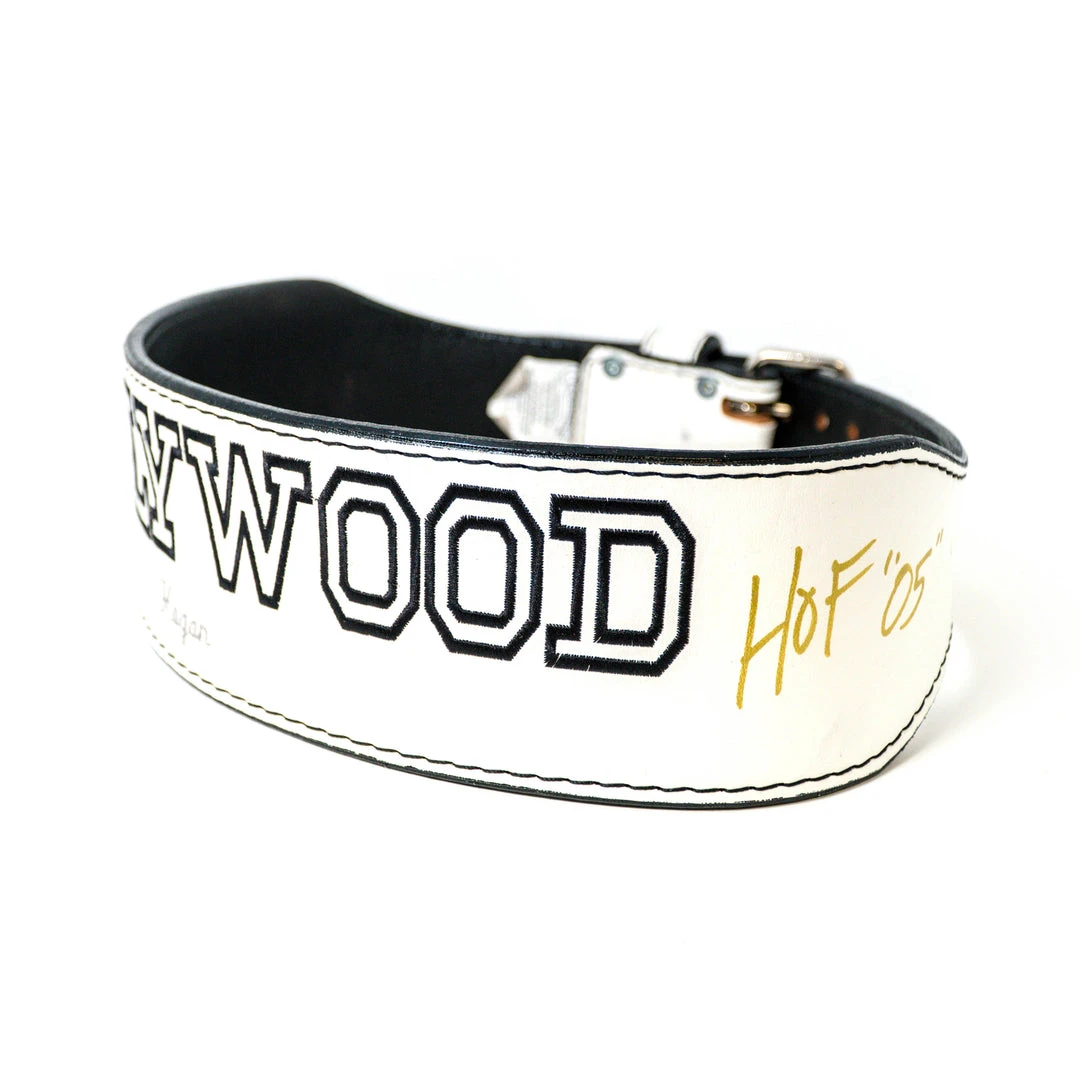 Hogan's Beach Shop Hulk Hogan Signed Hollywood Hogan White Weight Belt Hogan's Beach Shop Hulk Hogan Signed Hollywood Hogan White Weight Belt