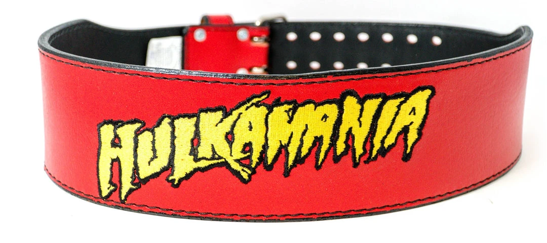 Hogan's Beach Shop Red Hulkamania Weight Belt Signed Or Unsigned Hogan's Beach Shop Red Hulkamania Weight Belt Signed Or Unsigned
