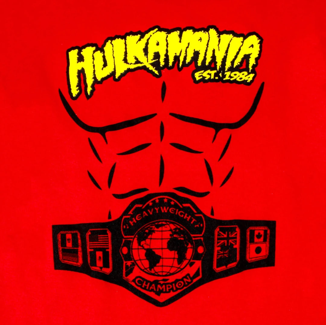 Hogan's Beach Shop KID'S Red Hulkamania Heavyweight Champion Shirt Kids Hogan's Beach Shop KID'S Red Hulkamania Heavyweight Champion Shirt Kids