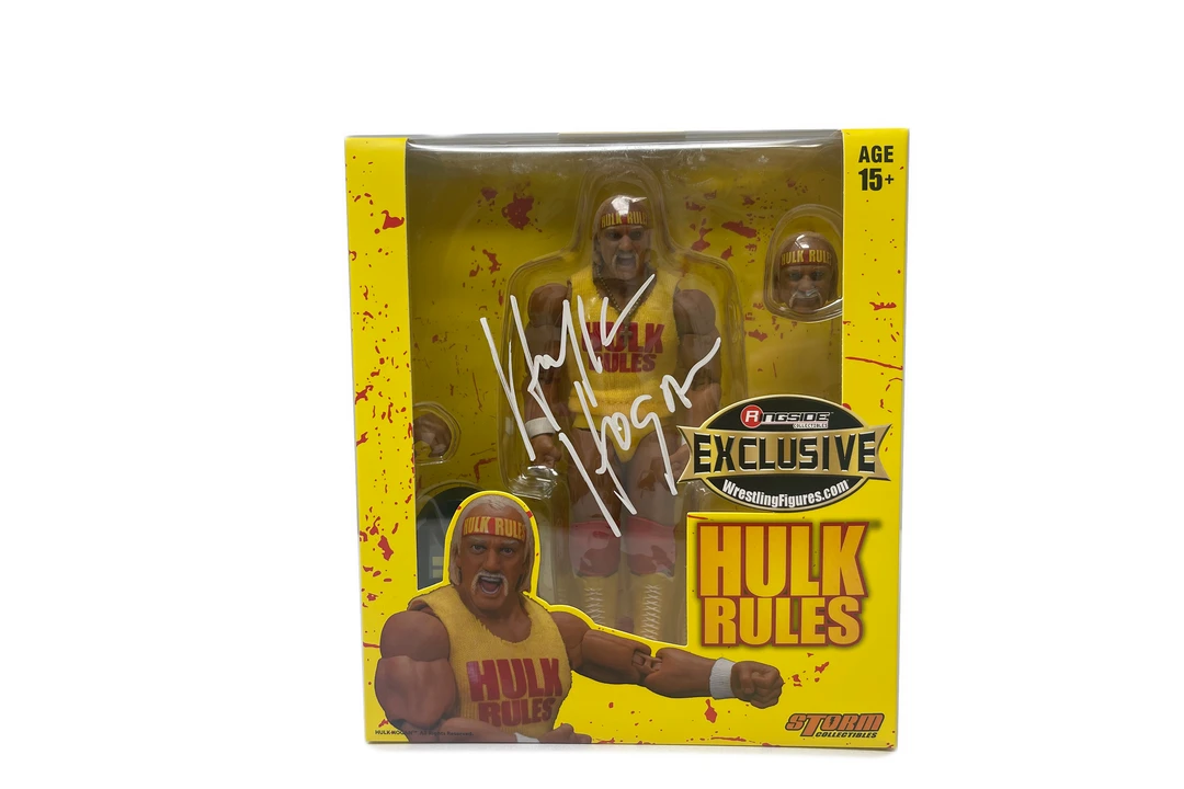 Hogan's Beach Shop Storm Collectables Hulk Hogan Hulk Rules Ringside Exclusive Figure Signed AUTOGRAPHED TOYS & FIGURES Hogan's Beach Shop Storm Collectables Hulk Hogan Hulk Rules Ringside Exclusive Figure Signed AUTOGRAPHED TOYS & FIGURES