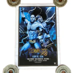Hogan's Beach Shop Hollywood Hogan Vs The Rock Wrestlemania Poster