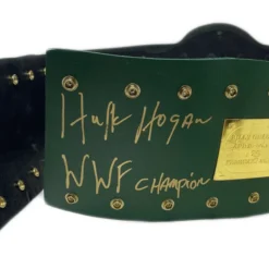 Hogan's Beach Shop AUTOGRAPHED TITLE BELTS WWF Big Green Heavyweight Champion Belt Signed